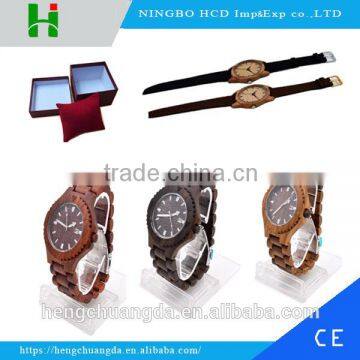 Hot sale wrist watch for adult quartz wood watch