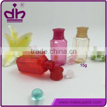 Colored plastic square liquid cosmetic sample containers 20ml