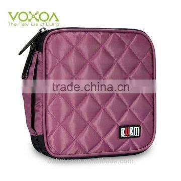 Purple 32 Capacity 230D Space Twill PVC Fabric DVD Case CD Holder personalized cd case multi disc dvd cases