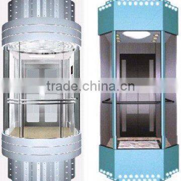 Residential Passenger Round Glass Elevator for good sightseeing