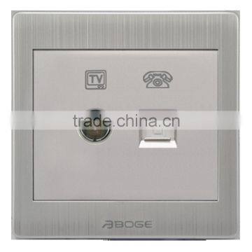 television socket and telephone socket stainless steel