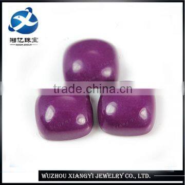 Wuzhou synthetic turquoise importers,cheap purple square cut lab created turquoise gemstones wholesale for pendants& bracelets