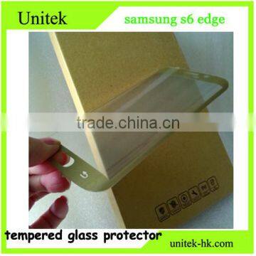 Factory Low Price!Premium Perfect For Samsung s6 Edge Electroplating With Wiredrawing Gold 3D 0.21mm Tempered Glass Film Screen photo-5
