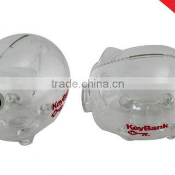 Wholesale piggy bank, transparent plastic money box