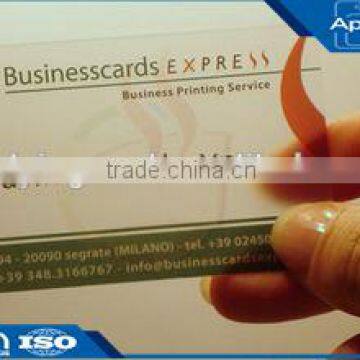 Best quality two side printing PVC transparent card plastic business card from DongGuan Manufacturer