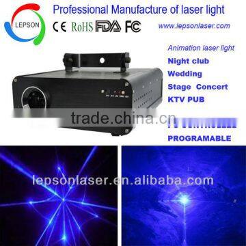 Single blue DPSS animation laser light