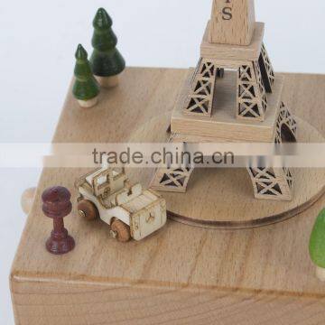 Collectible Wooden Nature Gift Musical Box Paris - Waltz Of The Flowers