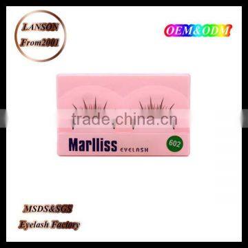 Jincai eyelash factory Marlliss false strip eyelashes,602 silk lashes from Korea