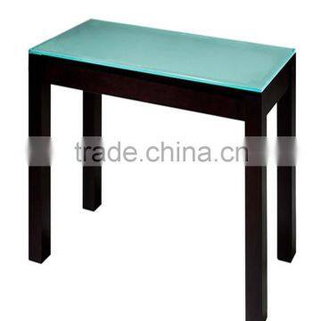 Cheap furniture used for living room/bar glass table top wooden coffee table