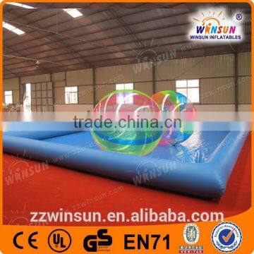 largest rectangle inflatable pool for water walking ball