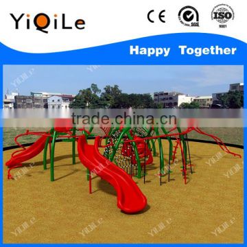 School sport climbing long plastic slide