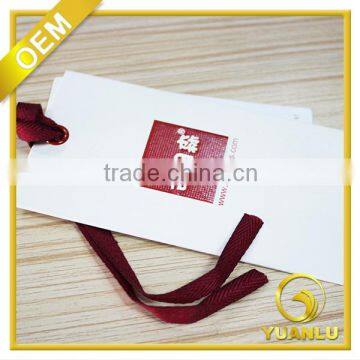 Custom paper hang tag printing paper garment hang tags