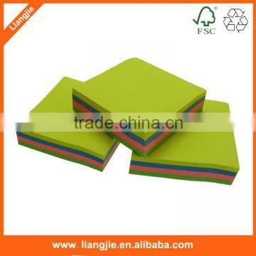 customized self-adhesive notes cube ,neon paper self-adhesive memo pad