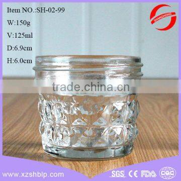 Fancy 125ml Mini Glass Jar for Jam With Metal Lid photo-4