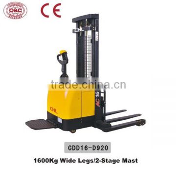 1.6 ton electric pallet stacker with 2-stage STD.