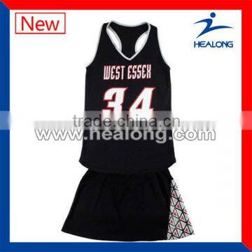 100% polyester mesh sublimation women volleyball jersey