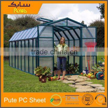 greenhouse roofs with plastic polycarbonate sheet