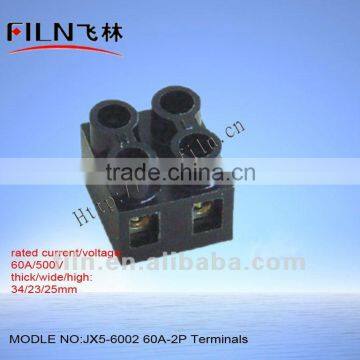 electrical busbar connectors terminal block JX5-6002 60A-2P