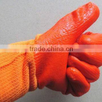 Rubber Gloves Green Blue Red Rubber Coated Gloves for Contruction