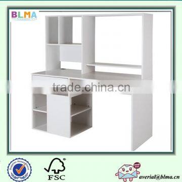 modern bookcase with study table set design