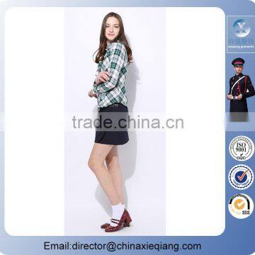 2016 Fashion Lady Casual Plaid Shirt Long Sleeve Shirt
