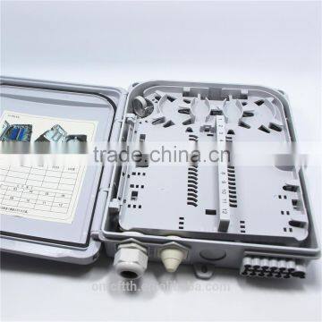 One inlet port 12 core Plastic shell Fiber optic distribution box