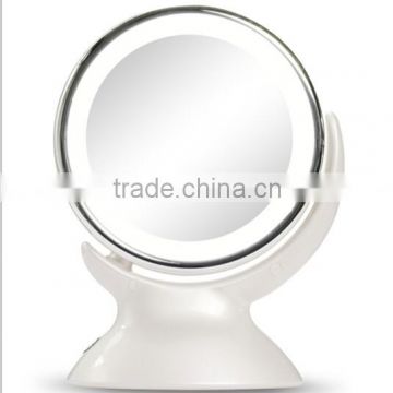 Dual-Sided Led illuminated tabletop makeup mirror 5 magnifacation