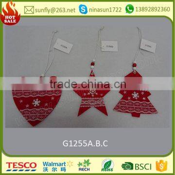 new china cheap handmade wooden ornaments hanging christmas tree ornaments holiday wooden wall decorations