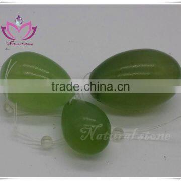 Green Jade Stone Kegel Exercise Weights Kegel Trainer Nephrite Jade Eggs With Gift Bag