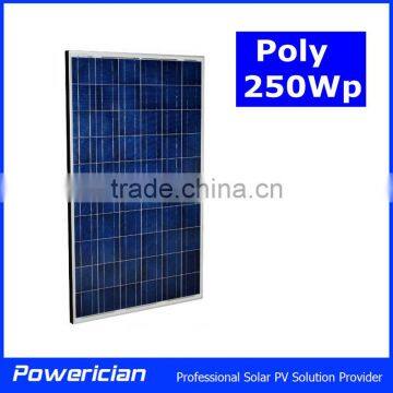 Poly 250Wp for Solar Pump Off Grid Solar and Hybrid Solar Power System OEM Solar Panel