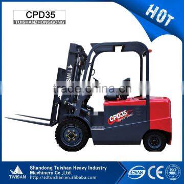 China high quality general equipment 3500kg electirc forklift truck with AC motor