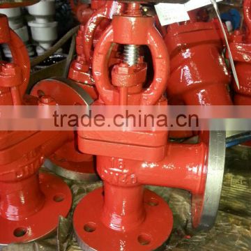 Marine Cast Iron Angle Screw Down Globe Check Valve