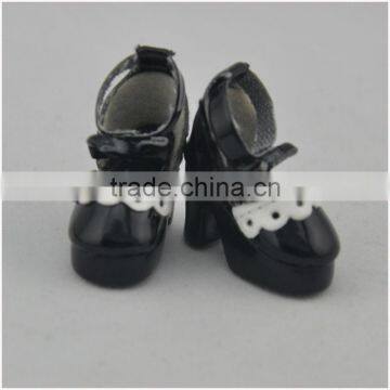 1/6 inch Black fashion doll shoes