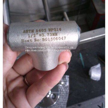 ASTM A403 WP316 equal tee