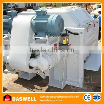 universal twin shafts concrete mixer indonesia with hydraulic hopper