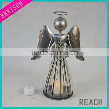 Hand made home decor beautiful angel metal candle holder