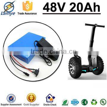 Rechargeable OEM 3.7V 2.2Ah 9P13S 48V 20Ah 18650 battery pack with BMS Charger