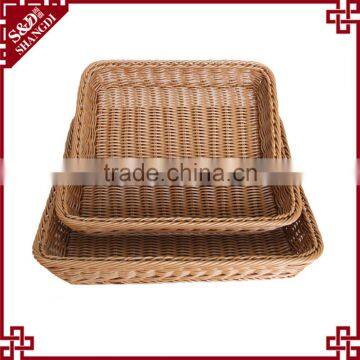 Woven Bread Basket / Plastic Food Basket photo-5