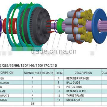 M2X Excavator hydraulic parts