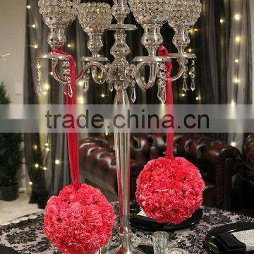candelabra with 5 crystal holder