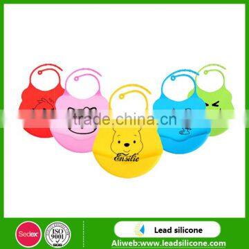 Waterproof washable silicone baby bib for baby products