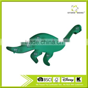 Store More Green Dinosaur Shaped Wall Art Metal LED Light for Carnival