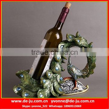 European Peacock Wine Rack Figurine Wedding Favors