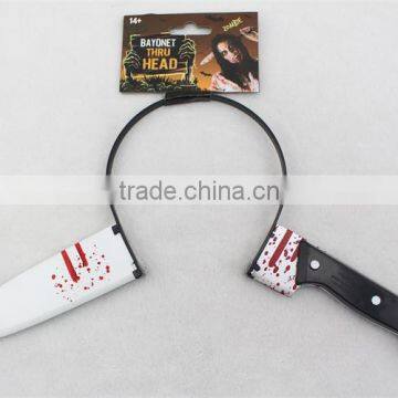 Halloween Bloody Knife Headband Bayonet Thru Head photo-3