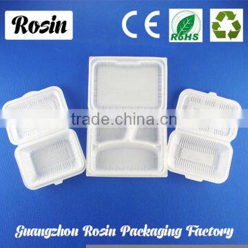 plastic clear disposable hinged clamshell catering food packaging containers