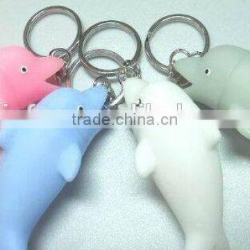 dolphin shaped plastic keychain,pvc plastic 3D keychain,custom pvc cute keychain