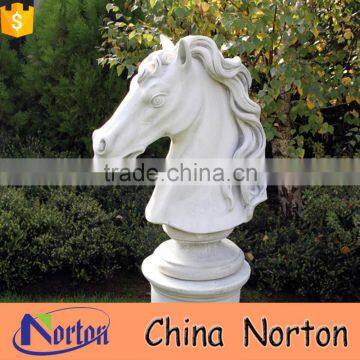 indoor ornaments marble horse head sculpture for sale NTBM-H023X