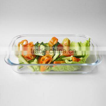 Rectangle Transparent Glass Baking Dish Plate for Kitchen photo-5