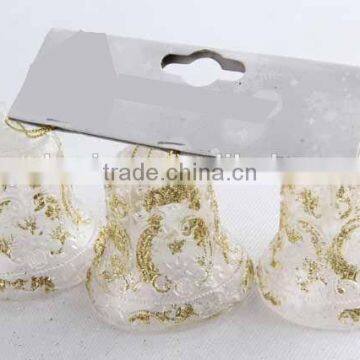 3PC Christmas Decoration Bell Shape Transparent Plastic Christmas Pendant photo-5