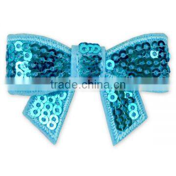 4.5 CM Turquoise Sequins Hair Bows Hairgrips photo-4